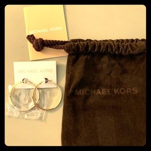 Michael Kors gold buckle earrings
